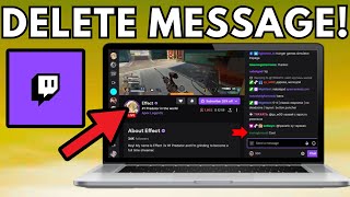 How To Delete A Message On Twitch If You Are A mod [upl. by Aiderfla]