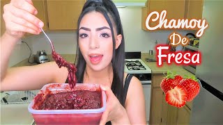 HOW TO MAKE HOMEMADE CHAMOY DE FRESA SPICEY [upl. by Leuas742]