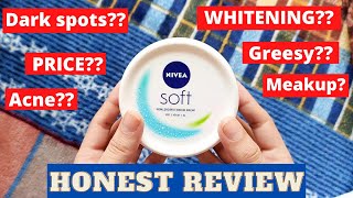 Nivea Soft Cream Review  Best Moisturizer for Oily Skin 🤔 [upl. by Emmerie624]