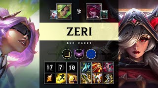 Zeri ADC vs Xayah Triple Kill Unstoppable  EUW Master Patch 1421 [upl. by Canty349]