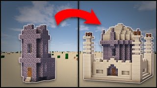 Minecraft How To Transform A Desert Village Church Mosque [upl. by Nnylyoj]