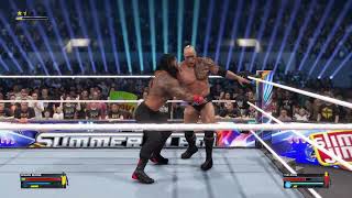 WWE 2024 World Heavyweight Championship Match with The Rock vs Roman Reigns on Summerslam [upl. by Sharona]