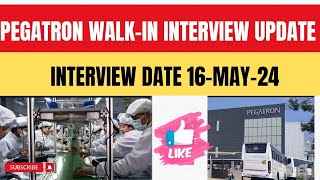 PEGATRON LATEST WALKIN INTERVIEW UPDATECAREER COACHதமிழ் [upl. by Anaek]