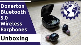 Donerton Bluetooth 50 Wireless Earphones Unboxing [upl. by Nevile281]