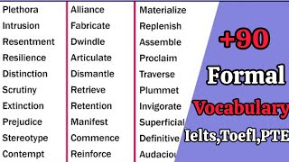 50 Most Commonly Used Formal Vocabulary in IELTS Writing Task 2 [upl. by Deonne]