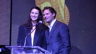 Caitriona Balfe amp Jamie Dornans Speech at HCA Film Awards 2022 [upl. by Boutis317]