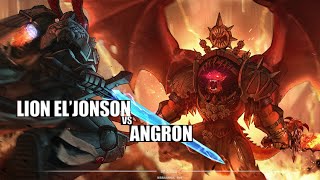 La epica batalla entre Lion Eljonson vs Angron warhammer40k [upl. by Tireb928]