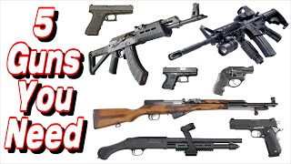 5 Guns You NEED  Defense amp SHTF [upl. by Adran]