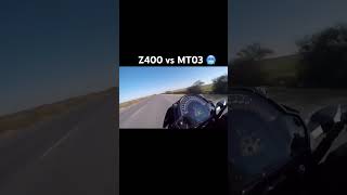 Z400 vs mt03 motos mt03 [upl. by Menides35]