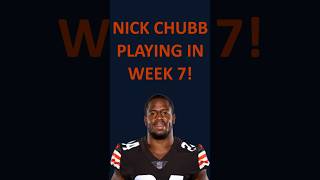 Nick Chubb Playing Week 7 nfl nickchubb runningback fantasyfootball redraft ppr browns rb [upl. by Jenda]