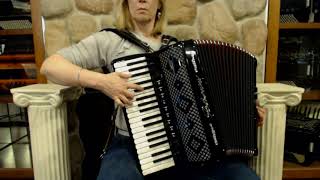 2917  Black Polverini Diamante Piano Accordion LMMM 37 120 2999 [upl. by Naleag]