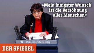 HolocaustÜberlebende im Bundestag »Mein innigster Wunsch ist die Versöhnung aller Menschen« [upl. by Maclaine833]