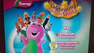 Barney Celebrating The world DVD menu walkthrough [upl. by Eillime454]