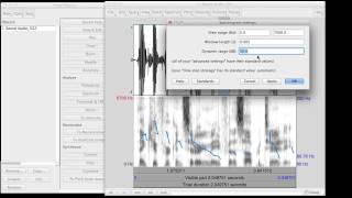 Settings for examining the spectrogram in Praat [upl. by Macnamara]