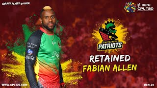 FABIAN ALLEN  CPLDraft CPL20 CricketPlayedLouder FabianAllen [upl. by Nimrak]