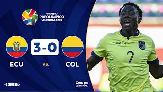 ECUADOR vs COLOMBIA 30  RESUMEN  CONMEBOL PREOLÍMPICO  FASE PRELIMINAR [upl. by Acinomed]