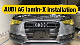 Laminx Yellow Vinyl Headlight Install [upl. by Erdnua]