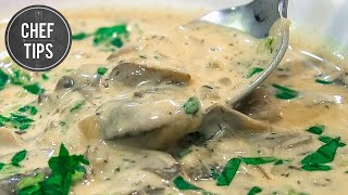 Hungarian Mushroom Soup Recipe  Chef Tips [upl. by Irab]