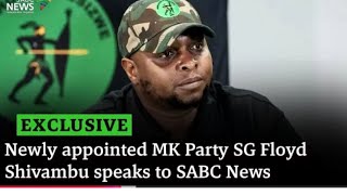 MKHONTO WE SIZWE NEWLY APPOINNTED SG FLOYD SHIVAMBU EXCLUSIVE SABC INTERVIEW [upl. by Izawa281]