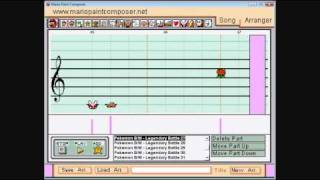 Vs Legendary Pokémon Battle  Pokemon BW on Mario Paint [upl. by Yennek]