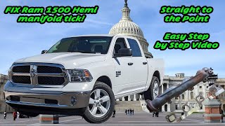 Replacing Exhaust Manifolds on 0918 Ram 1500 Hemi  8 Easy Steps [upl. by Traweek]