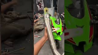 AIR exhauster l l Kawasaki 💥💥⚡⚡🔥🔥 automobile kawasakininja ninja zx10r [upl. by Sothena]