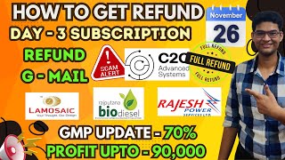 C2C Advanced Systems Refund Process  Rajputana Biodiesel IPO  Rajesh Power Services IPO  ShareX [upl. by Ainedrag]