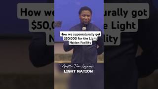 How we supernaturally got 50000 for the Light Nation Facility  Apostle Femi Lazarus Shorts [upl. by Dilks]