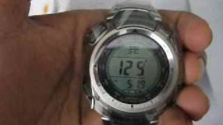 Review of Casio Protrek Triple Sensor Altimeter Compass Pro Trek Solar Watch PRG110T7V [upl. by Stafani]