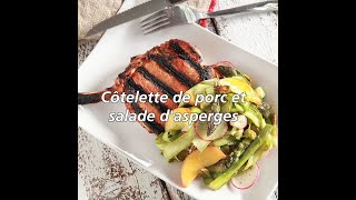 Côtelette de porc du Québec et asperges  Recette de Max lAffamé [upl. by Obnukotalo]