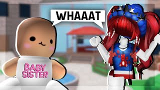 MM2 with my BABY SISTER part 2 Murder Mystery 2 [upl. by Rihaz]