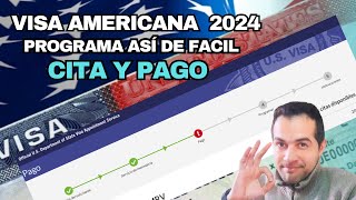 Como programar Cita y pago de la VISA AMERICANA 2024✍️ [upl. by Bocaj990]