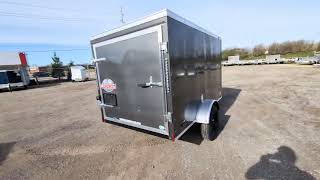 Cargo Mate SSV 5x8 Enclosed Cargo Trailer Charcoal  AAA Trailer  Howell MI [upl. by Ahsinet910]