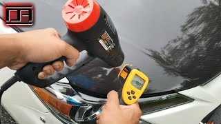 PostHeating Vinyl Wrap with an IR Thermometer to Prevent Peeling amp Edge Lifting [upl. by Dougall]