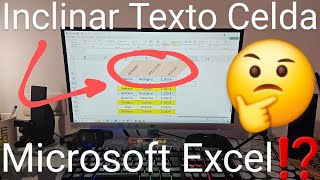 🆎🔄 Como INCLINAR o GIRAR TEXTO en una CELDA de EXCEL FÁCIL y RÁPIDO [upl. by Perrins]