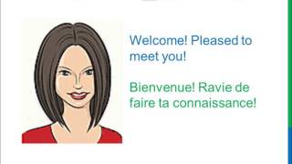 Dialogue 1  English French Anglais Français  Hi Whats your name  Bonjour Comment tappellestu [upl. by Ramel]