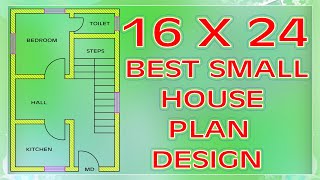 16x24 Best Small House Plan  RK Home Designers  Ep  180 [upl. by Eisdnyl]