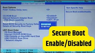 How To Enable Secure Boot Windows 10 Lenovo  Disable Secure Boot Lenovo Windows 10 11 [upl. by Audrye]