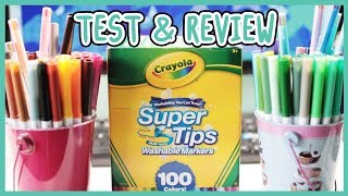 TEST amp REVIEW CRAYOLA SUPER TIP WASHABLE MARKERS [upl. by Acalia]