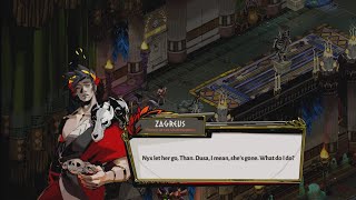 Zagreus asks Thanatos what he should about Nyx firing Dusa  Hades [upl. by Eerot730]