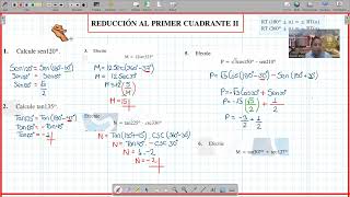 2° I  REDUCCIÓN AL PRIMER CUADRANTE II [upl. by Macegan525]