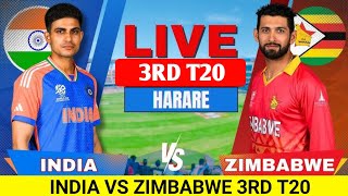 India Vs Zimbabwe 3rd T20  Live Cricket Match Today  Ind vs Zim 3rd t20 Live Match  cricket live [upl. by Giule]