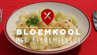 Bloemkool met béchamelsaus en Gruyère kaas [upl. by Mayhs]