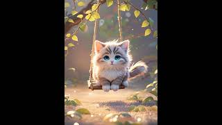 Pehla Tere Nain Mai Dekhe Fer Dekya Tenu niPlayful Cat Swings on the Swing  Cute Cat Momentscat [upl. by Killen]