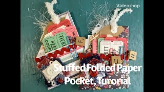 Stuffed Folded Paper Pocket Tutorial [upl. by Lehpar]