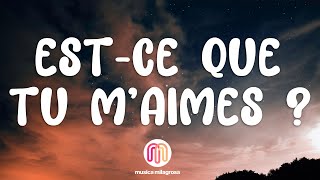 Maître Gims  Estce Que Tu Maimes  Lyrics [upl. by Kciderf]