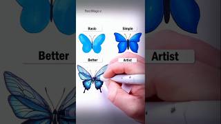 Draw butterflies 🦋 easy drawing art butterfly tutorial marker drawingtutorials drawing [upl. by Baudin]