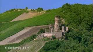 Rhine Germany CastleStudded Rhine River [upl. by Ayk690]