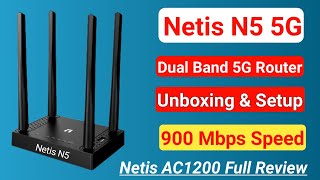 Netis N5 Router Unboxing amp Setup  900 Mbps 🔥🔥  Dual Band 5G Router  Speed Test [upl. by Ayotahc]