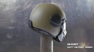 CABERG GHOST Matt Military Green  HELMET VIEW 360° [upl. by Odradlig722]